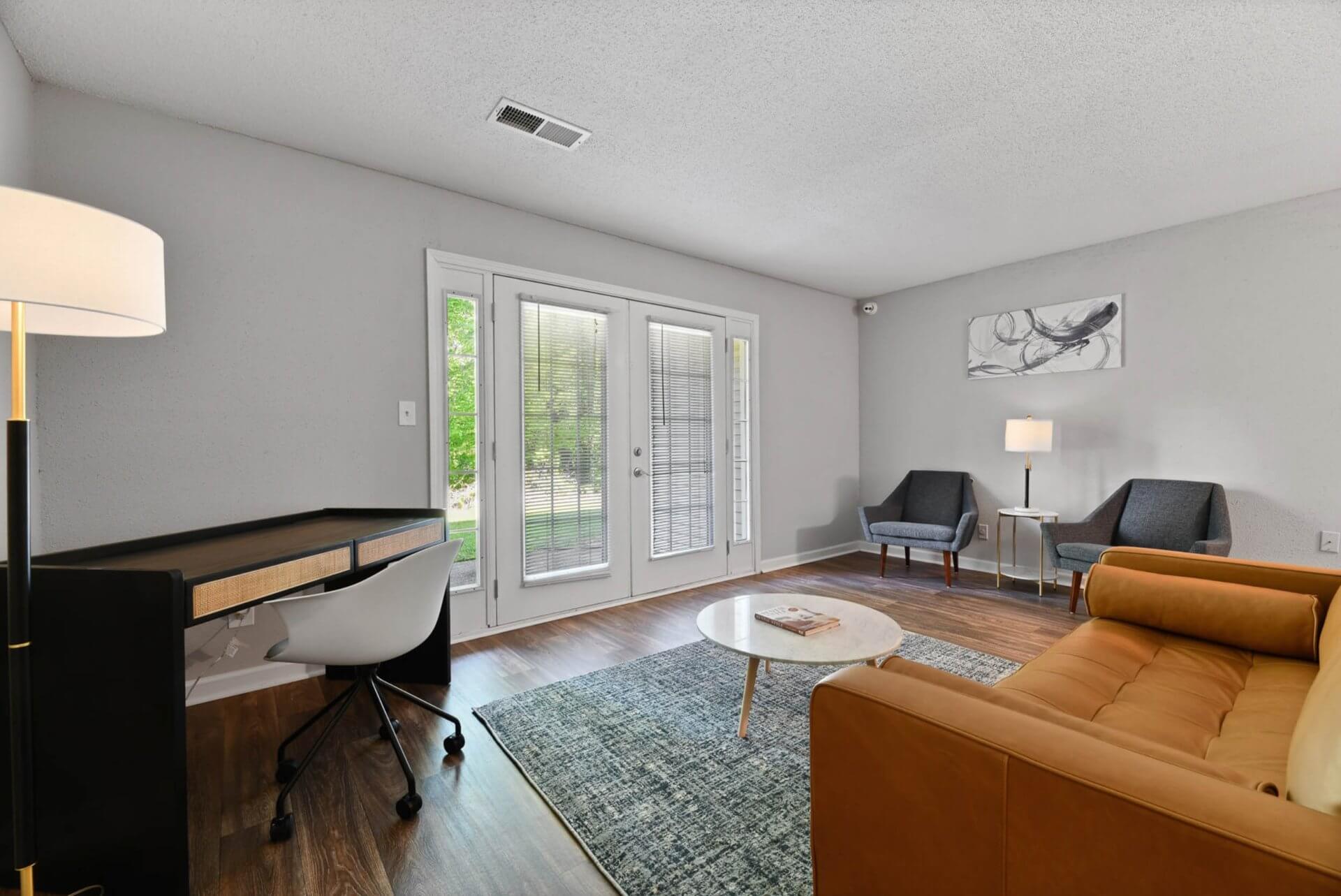 Living room at Austell GA apartments Premier